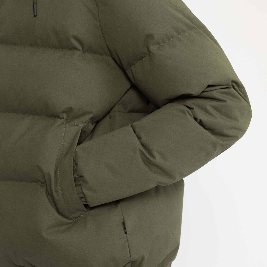 Selfhood Hodded Puffer Jacket Winter Outerwear Army