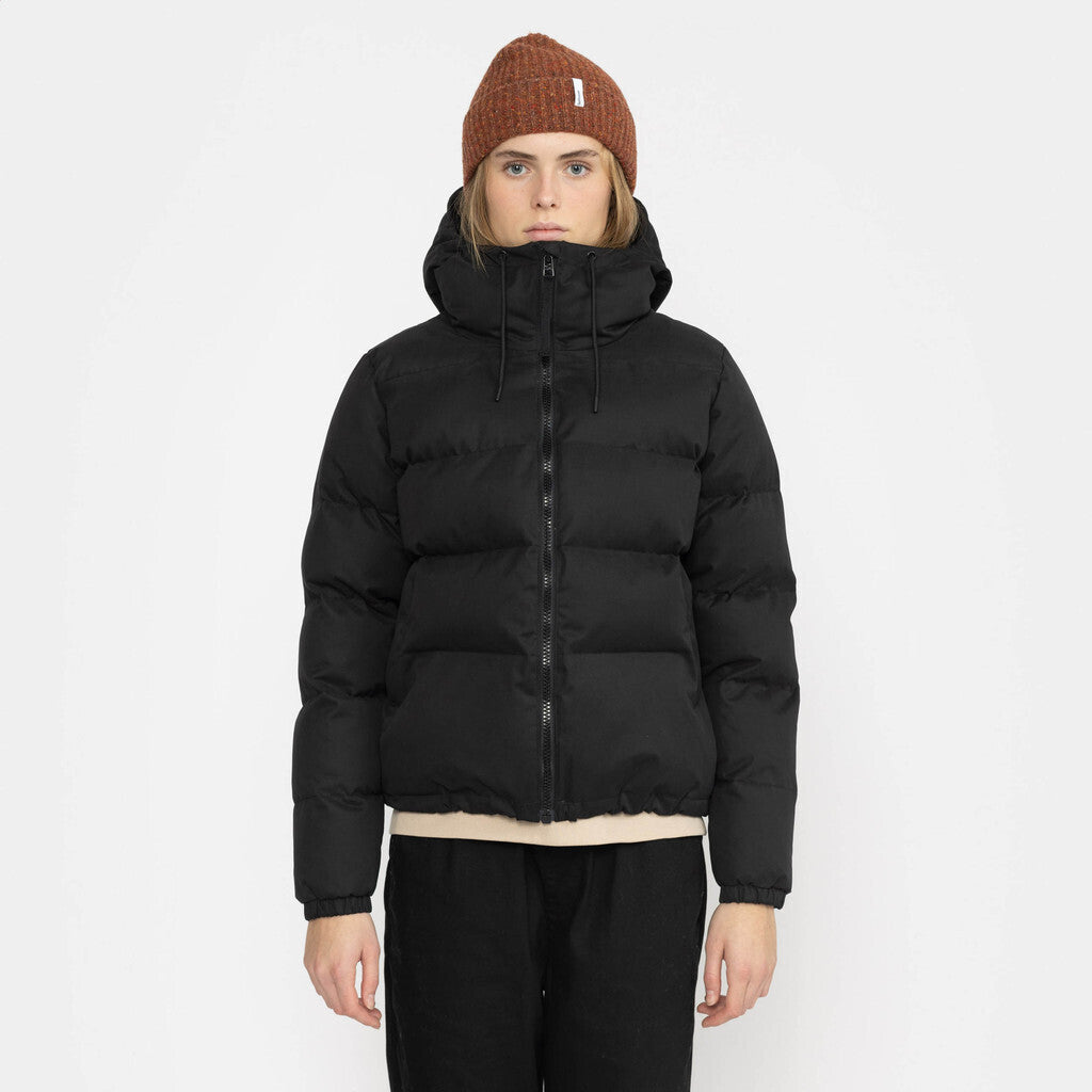 Selfhood Hodded Puffer Jacket Winter Outerwear Black