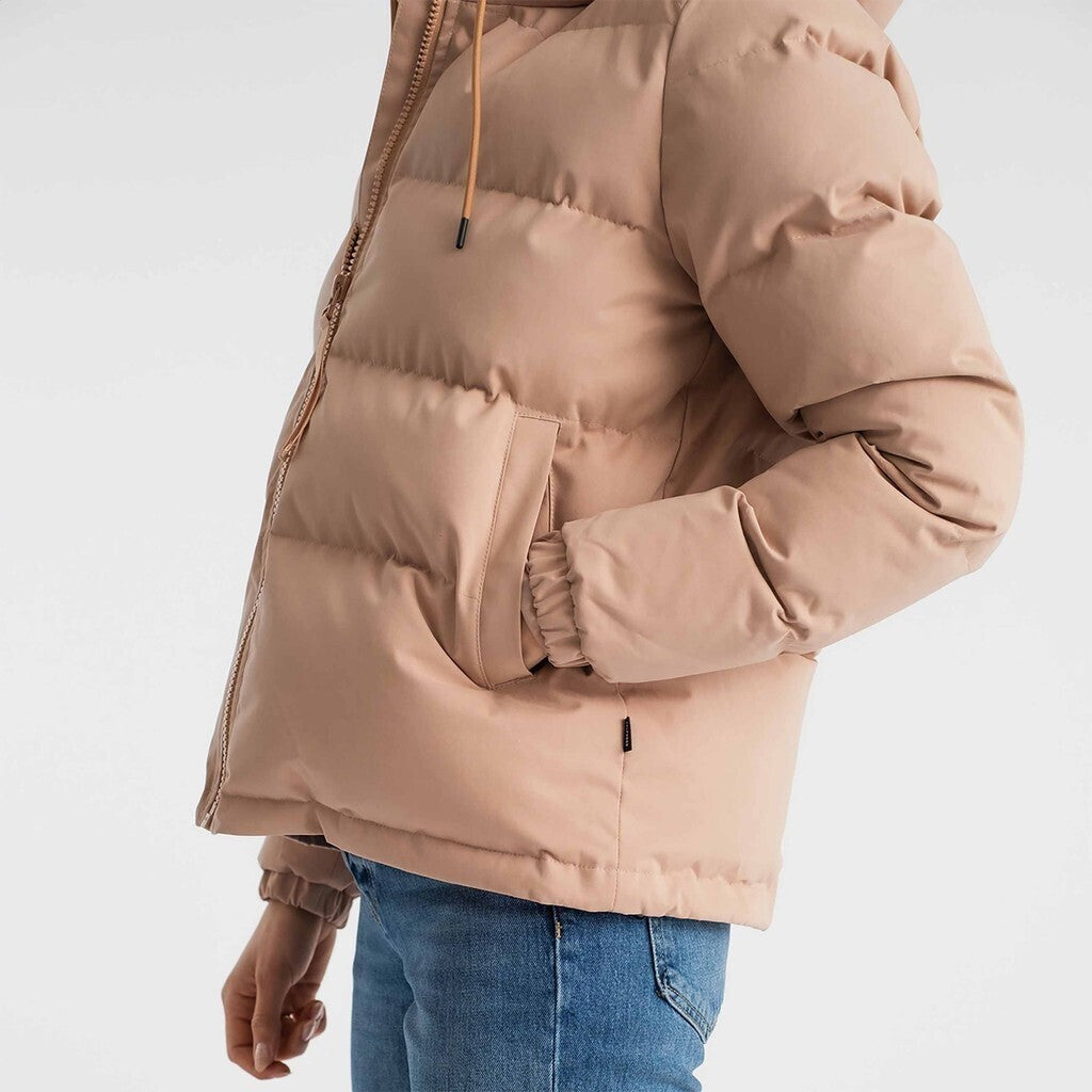 Selfhood Hodded Puffer Jacket Winter Outerwear Dustrose