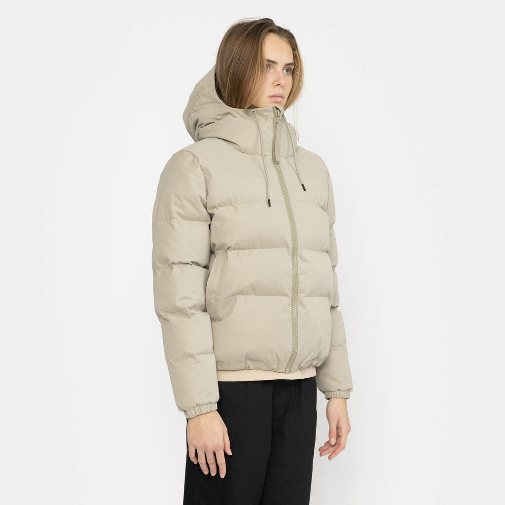 Selfhood Hodded Puffer Jacket Winter Outerwear Lightgrey