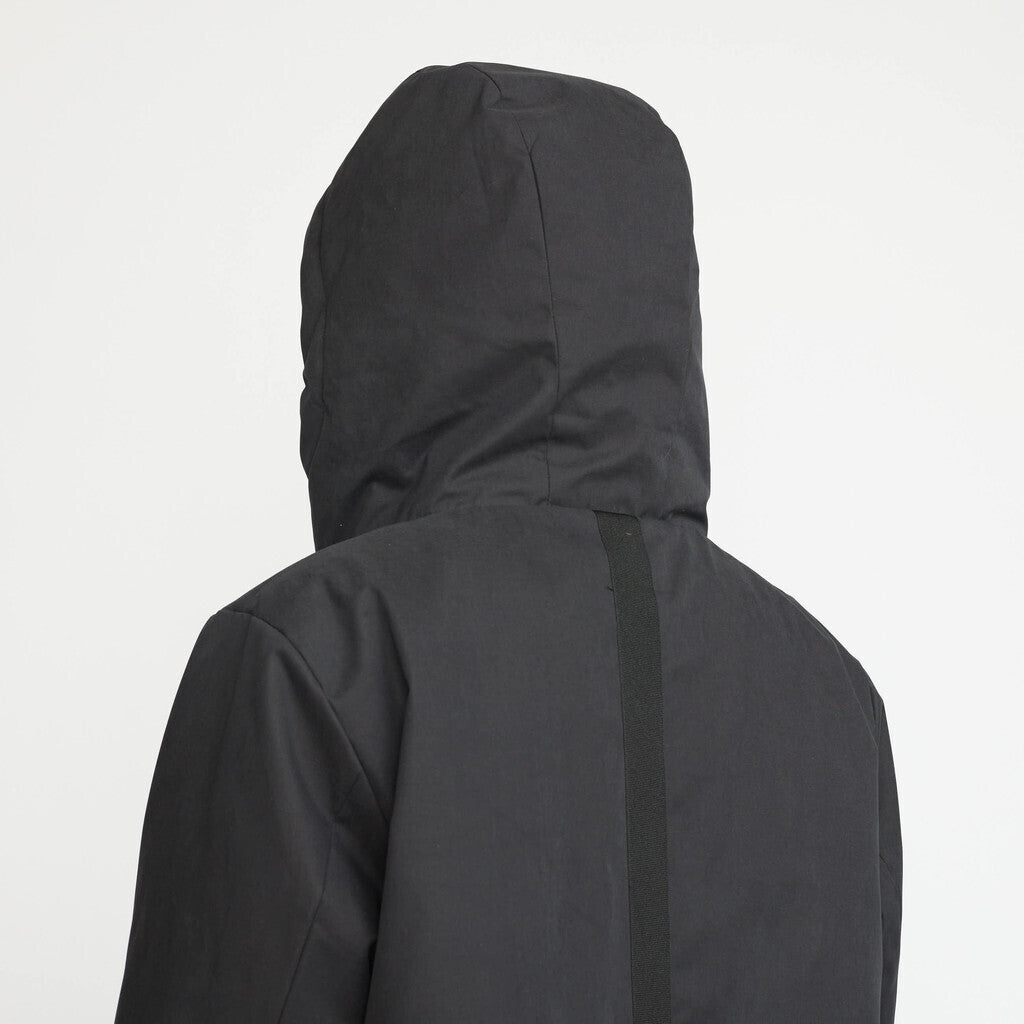 Selfhood Hooded Coat Outerwear Black