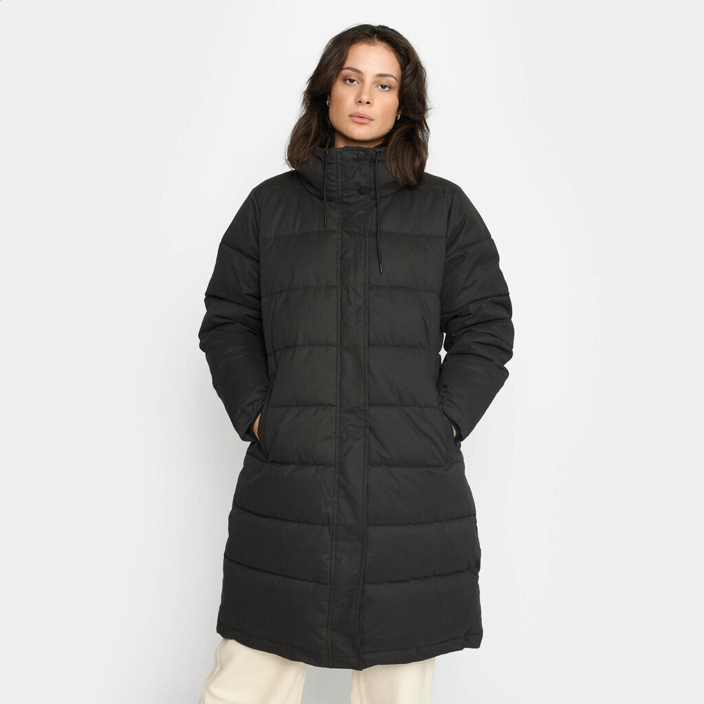 Selfhood Hooded Puffer Coat Winter Outerwear Black