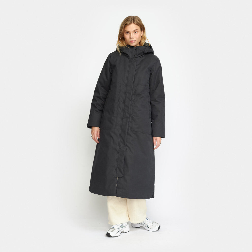 Selfhood Long Parka Coat Outerwear Black