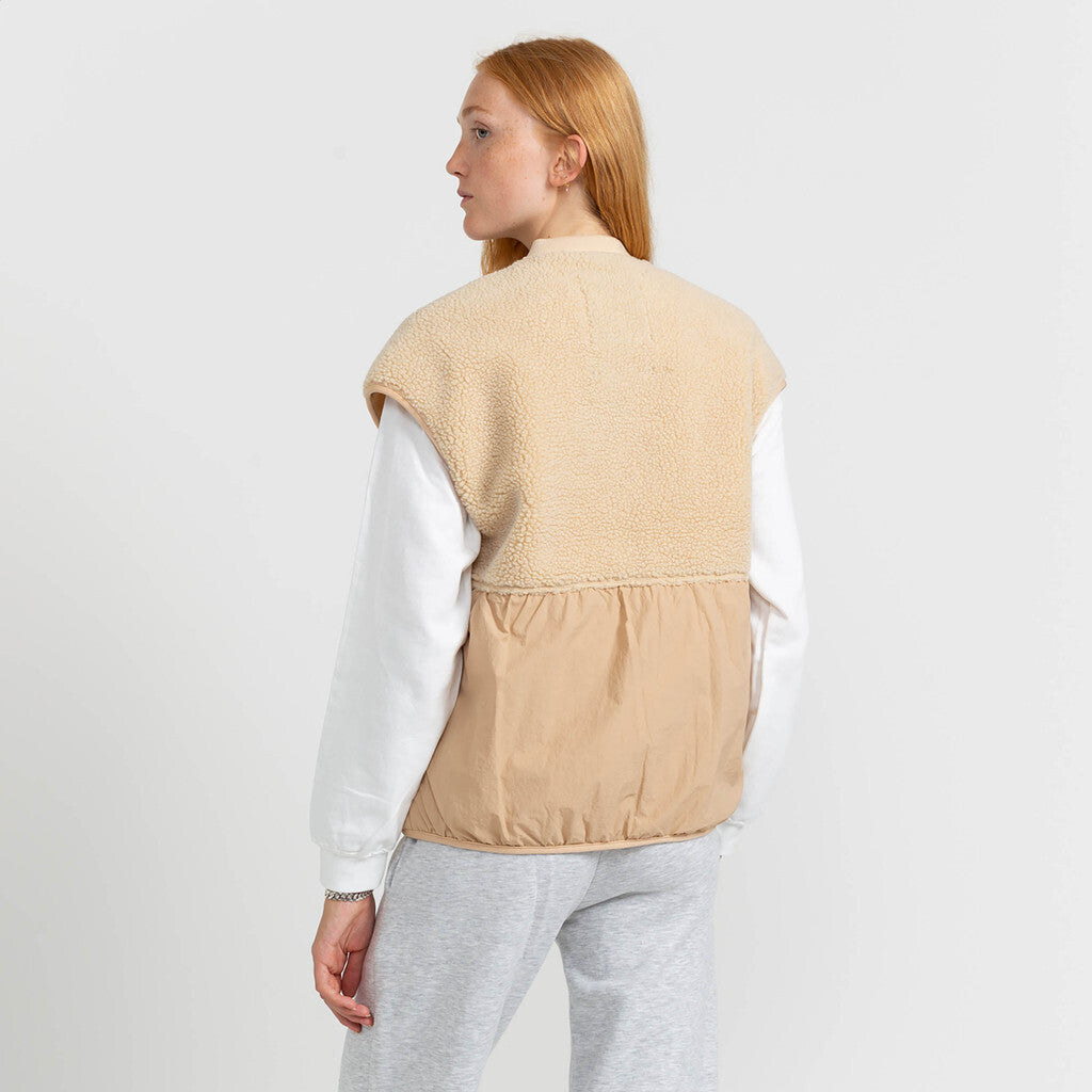 Selfhood Rizzo Fleece Vest Outerwear Beige