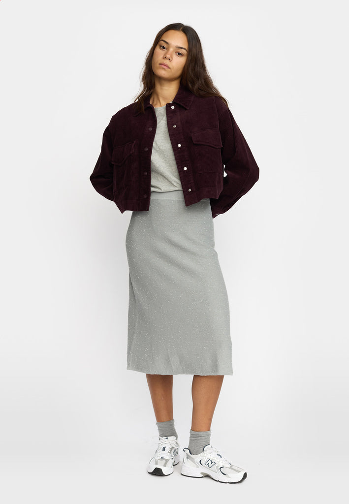 Selfhood Cropped Shirt Shirts Burgundy