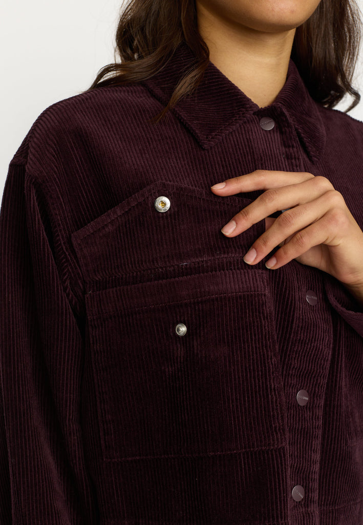Selfhood Cropped Shirt Shirts Burgundy