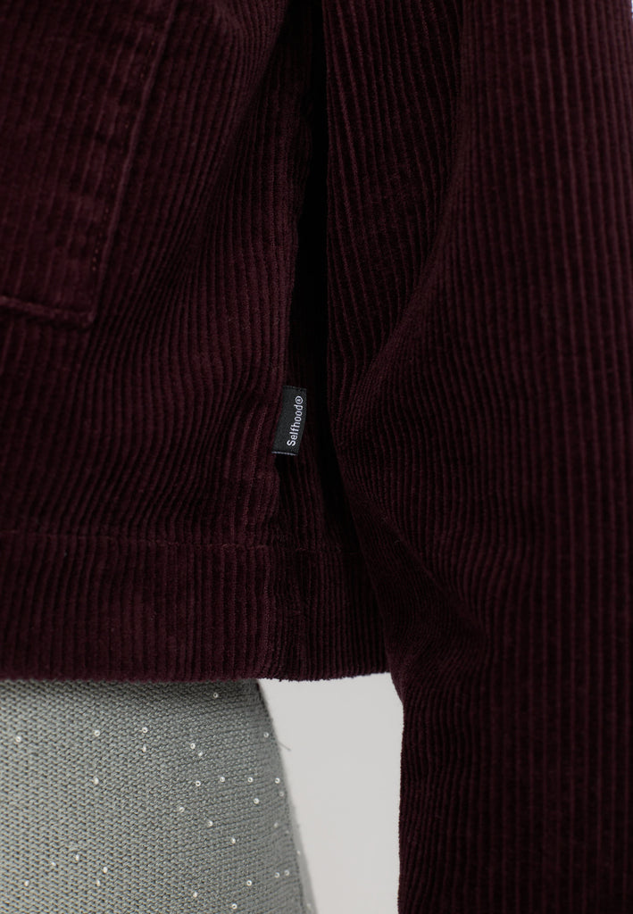 Selfhood Cropped Shirt Shirts Burgundy