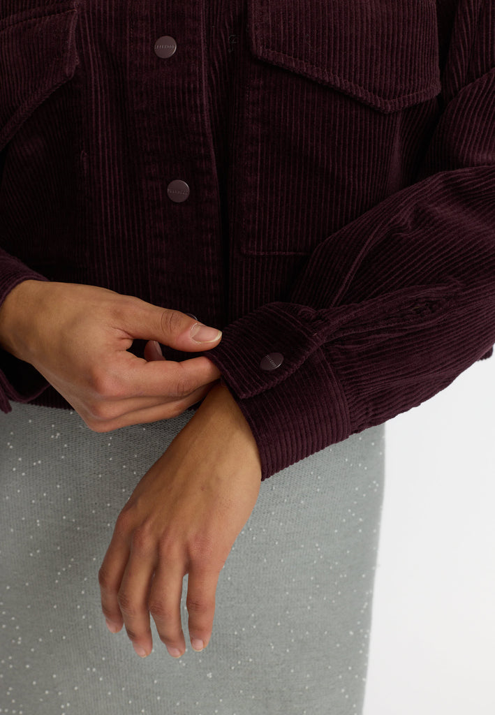 Selfhood Cropped Shirt Shirts Burgundy