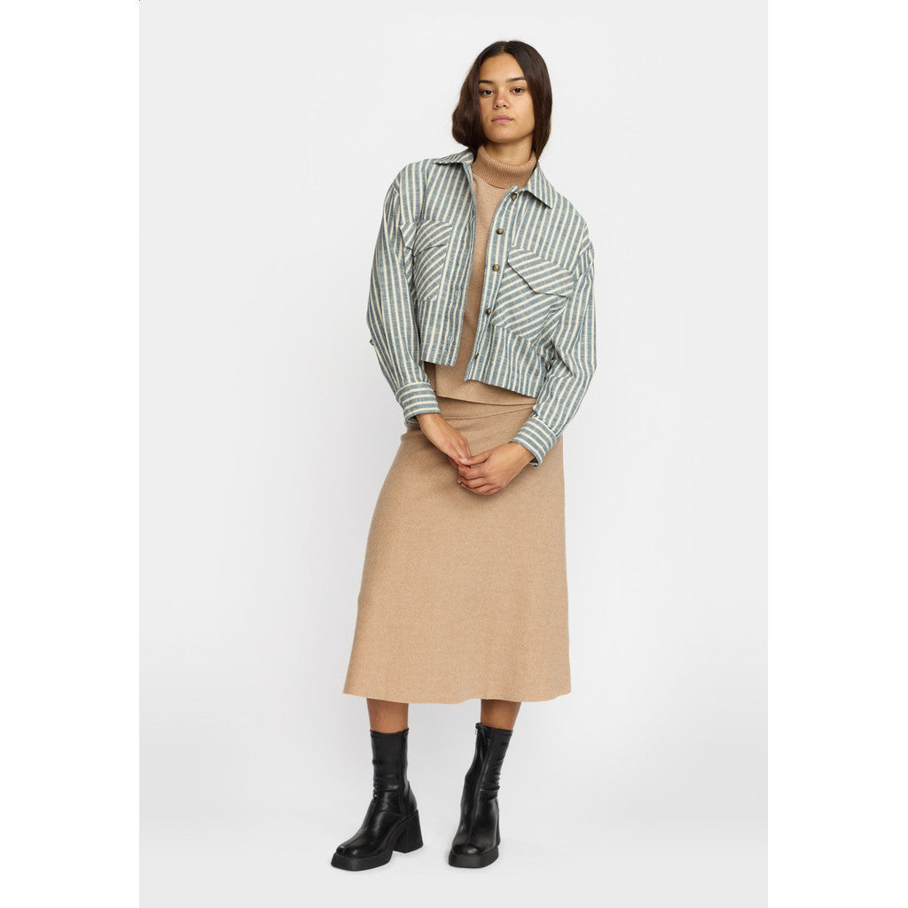 Selfhood Cropped Shirt Shirts Blue