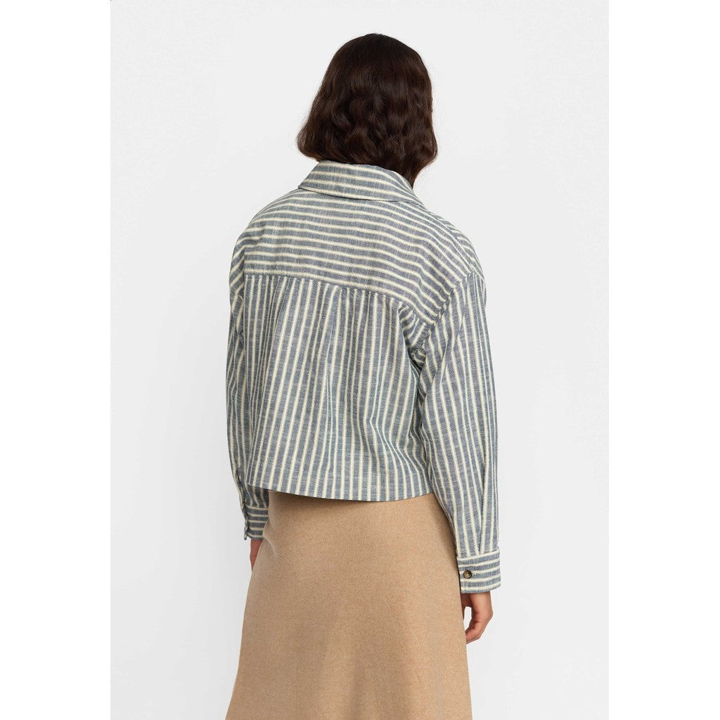 Selfhood Cropped Shirt Shirts Blue