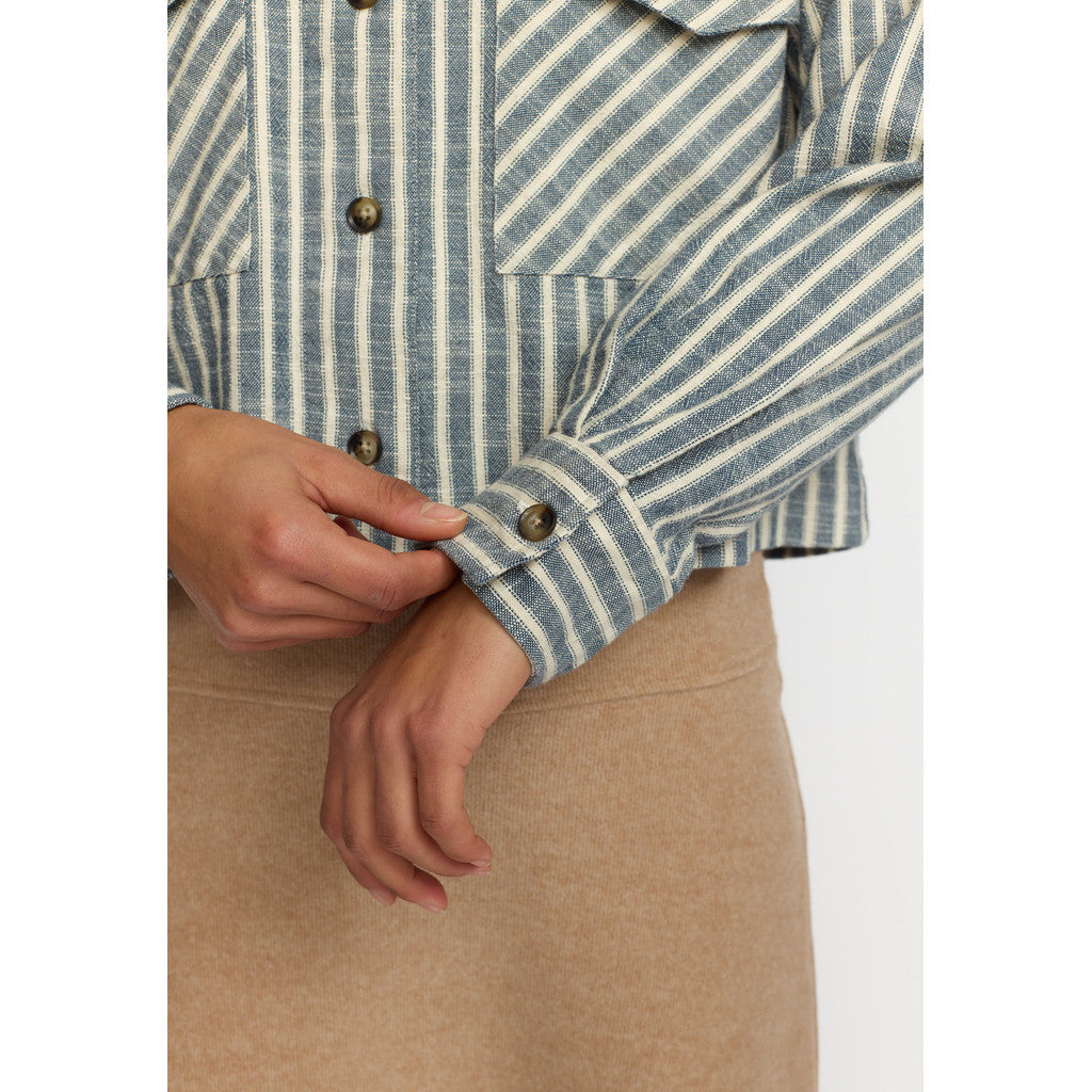 Selfhood Cropped Shirt Shirts Blue