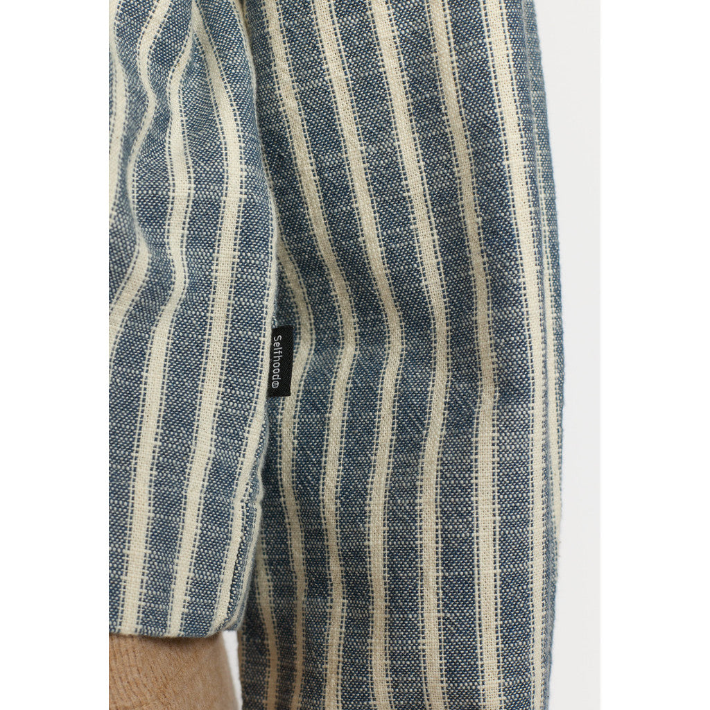 Selfhood Cropped Shirt Shirts Blue