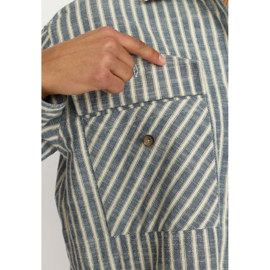 Selfhood Cropped Shirt Shirts Blue