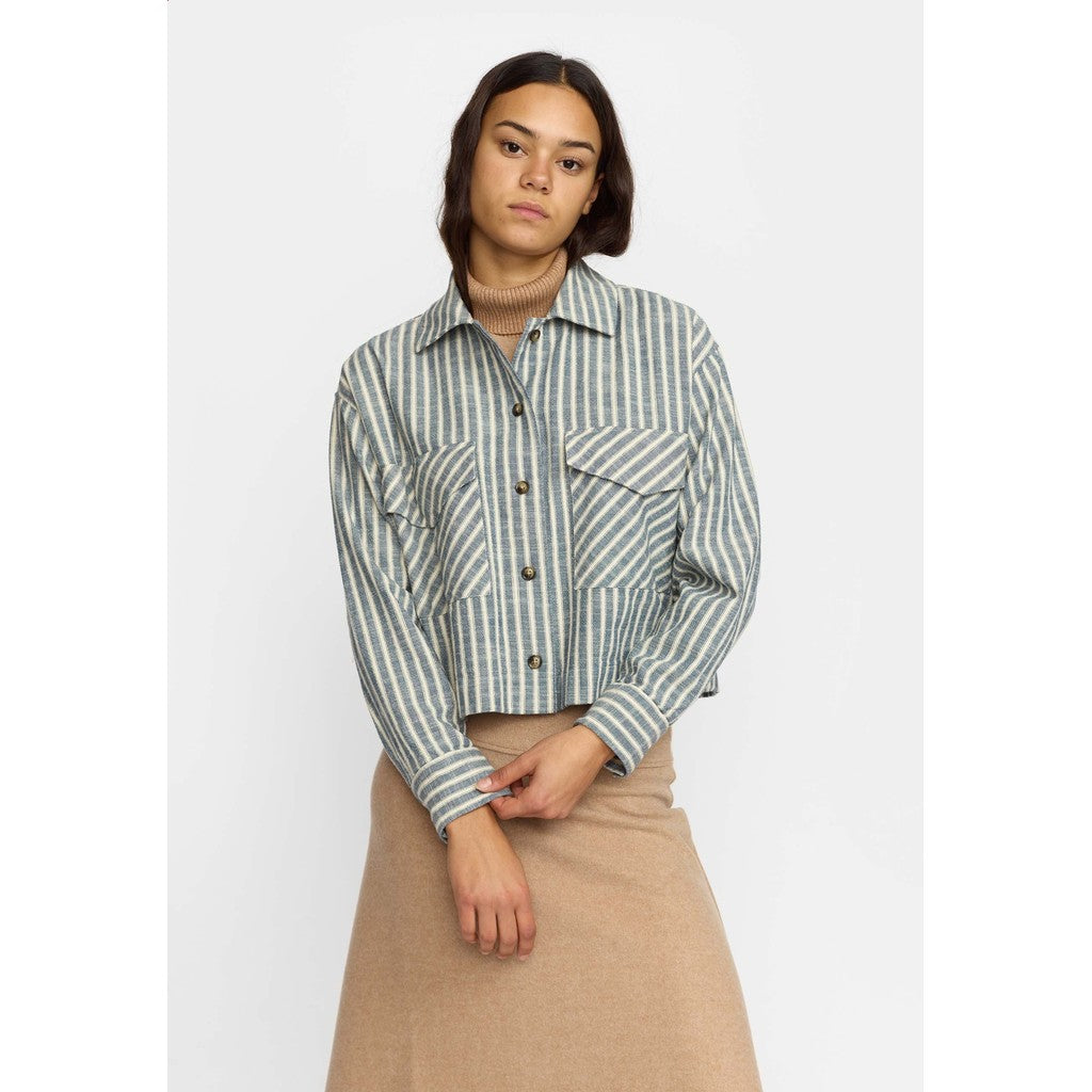 Selfhood Cropped Shirt Shirts Blue