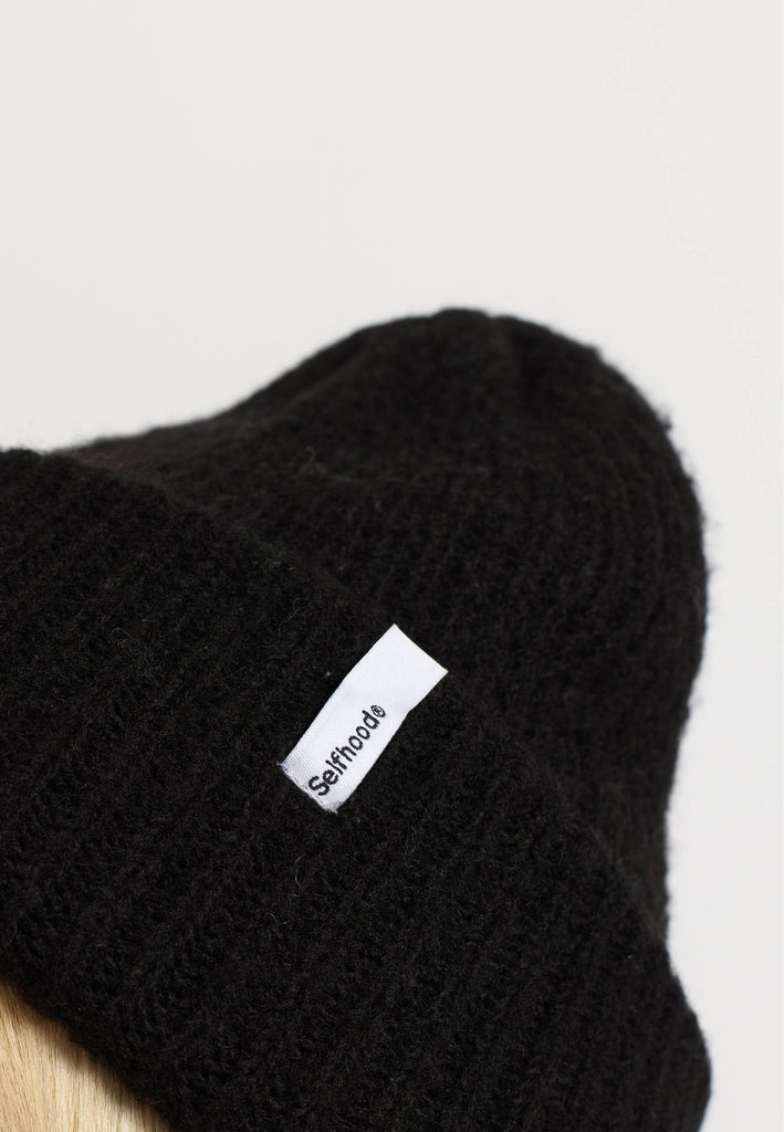 Selfhood Fluffy Beanie Headwear Black