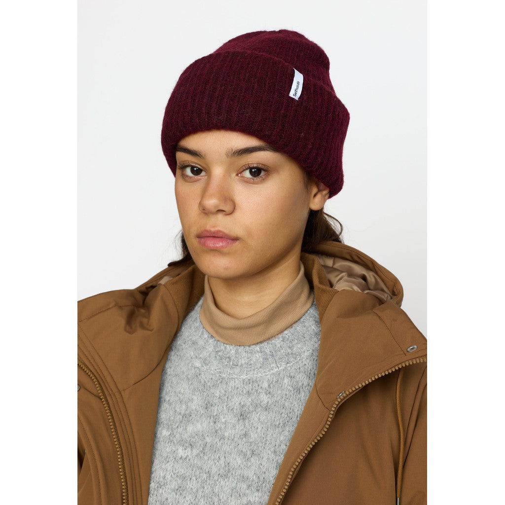 Selfhood Fluffy Beanie Headwear Burgundy