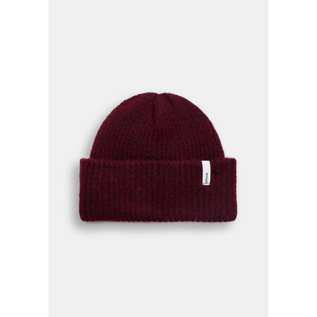 Selfhood Fluffy Beanie Headwear Burgundy