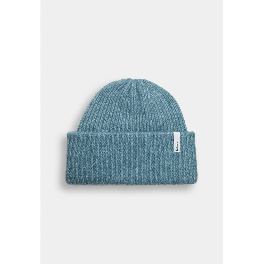 Selfhood Fluffy Beanie Headwear Denim-blue