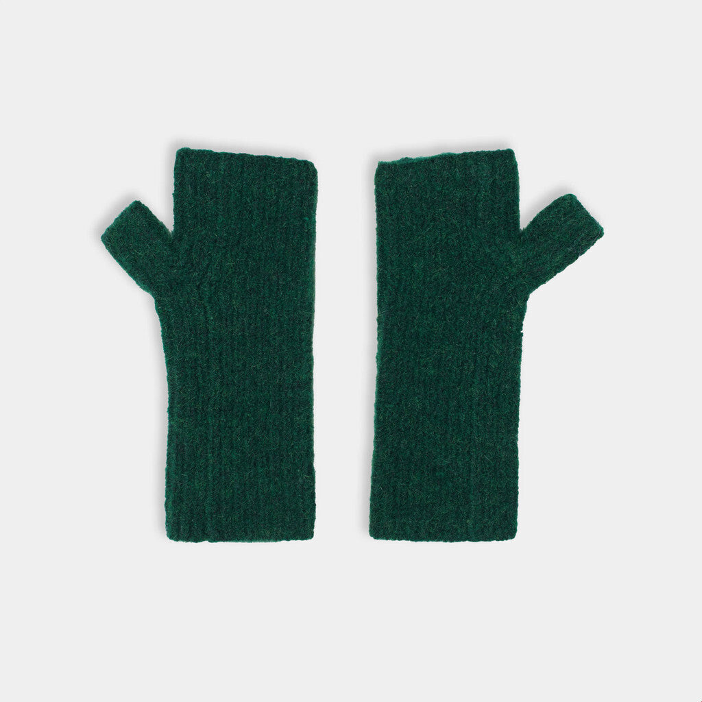 Selfhood Fluffy Half-Mittens Accessories Darkgreen