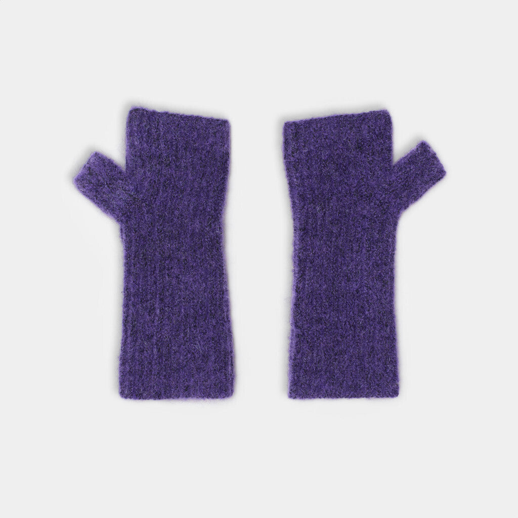 Selfhood Fluffy Half-Mittens Accessories Purple