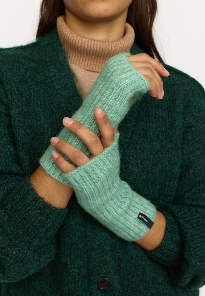 Selfhood Fluffy Half-Mittens Accessories Turquoise