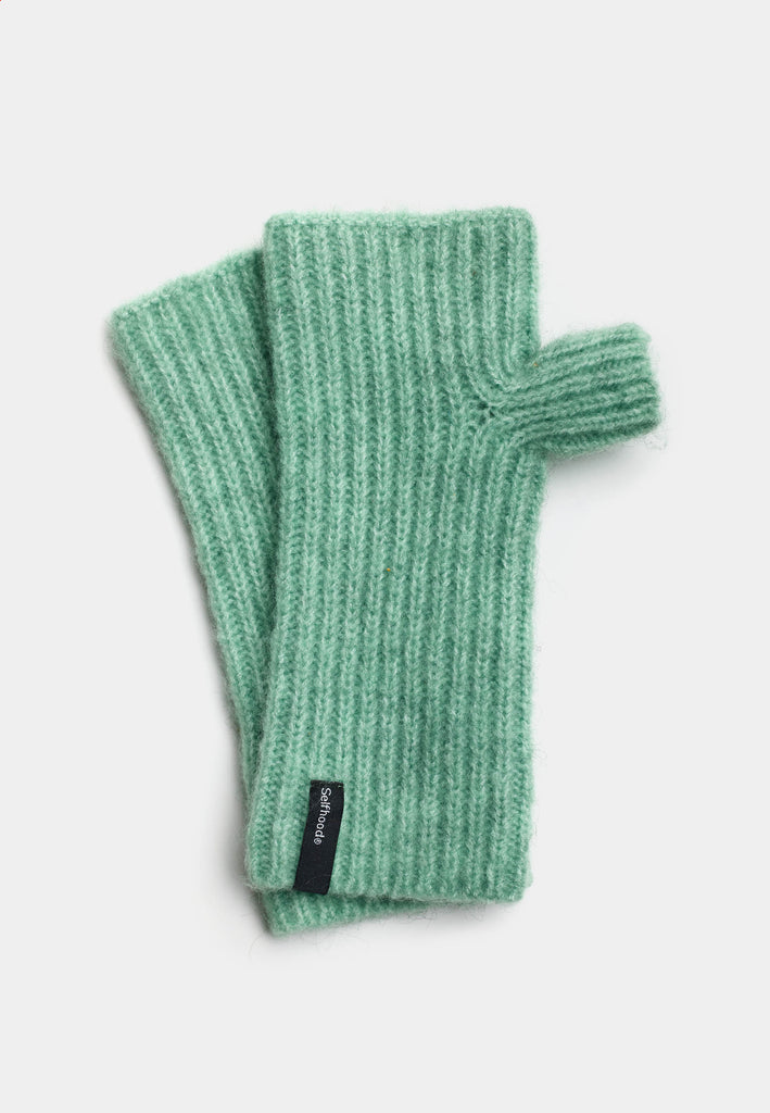 Selfhood Fluffy Half-Mittens Accessories Turquoise