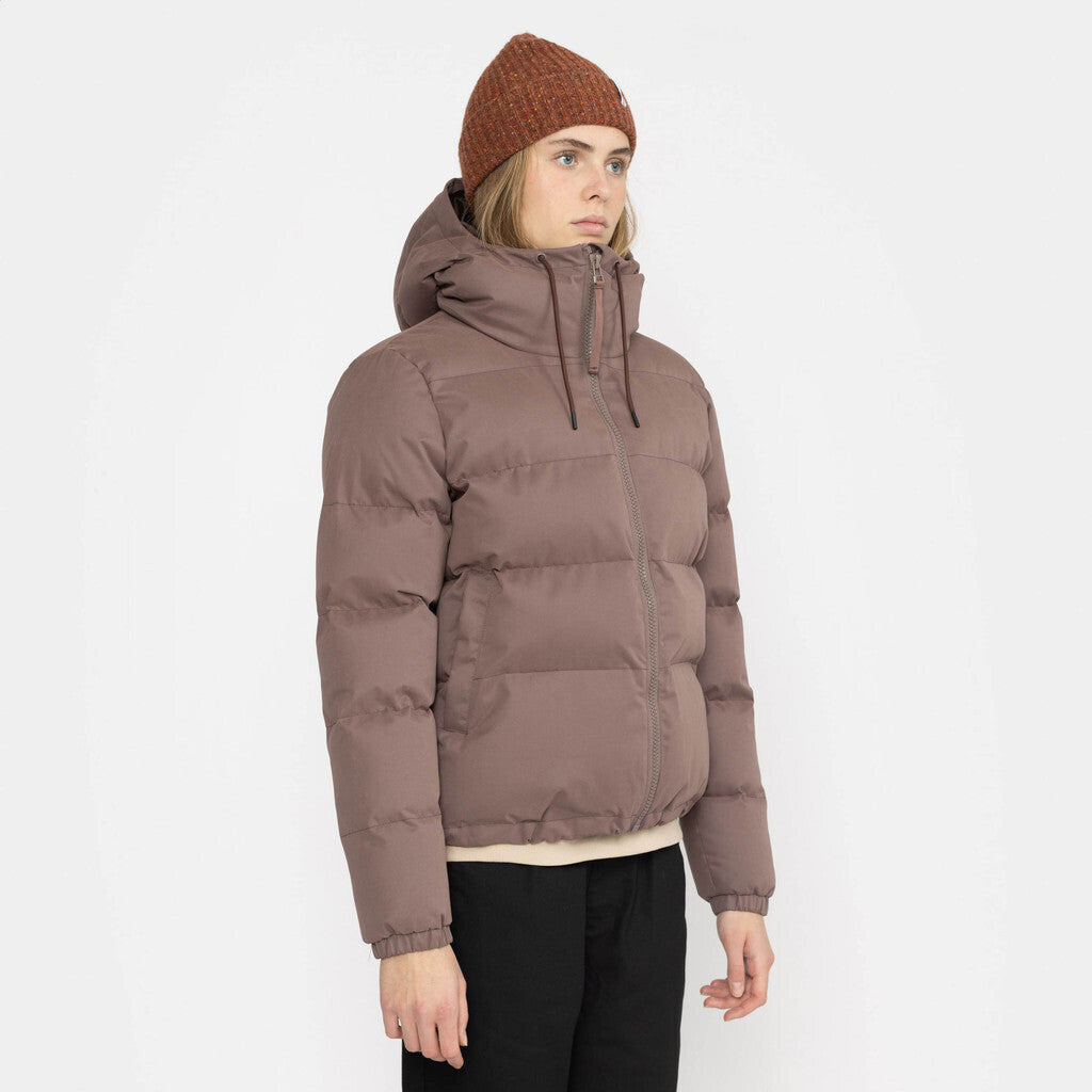 Selfhood Hodded Puffer Jacket Winter Outerwear Dustpurple