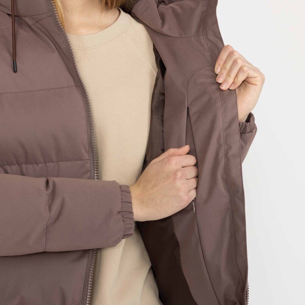 Selfhood Hodded Puffer Jacket Winter Outerwear Dustpurple