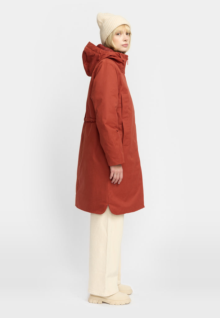 Selfhood Hooded Coat Winter Outerwear Rust