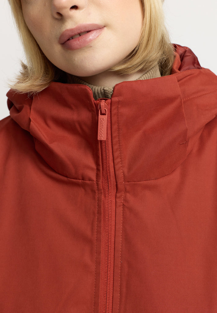 Selfhood Hooded Coat Winter Outerwear Rust