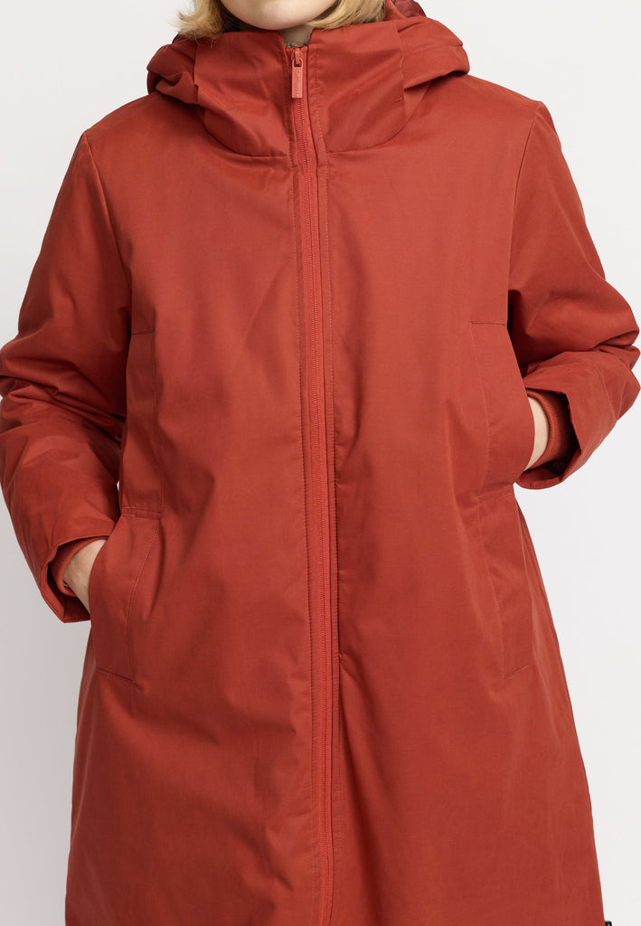 Selfhood Hooded Coat Winter Outerwear Rust