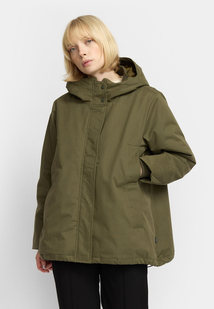Selfhood Hooded Jacket Winter Outerwear Army