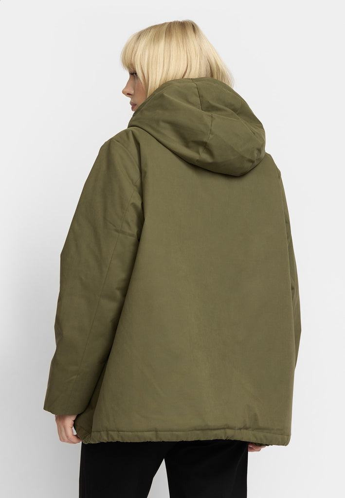 Selfhood Hooded Jacket Winter Outerwear Army