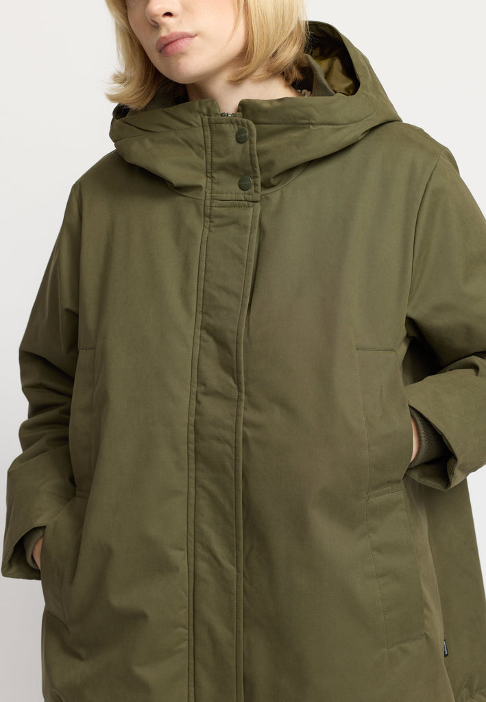 Selfhood Hooded Jacket Winter Outerwear Army