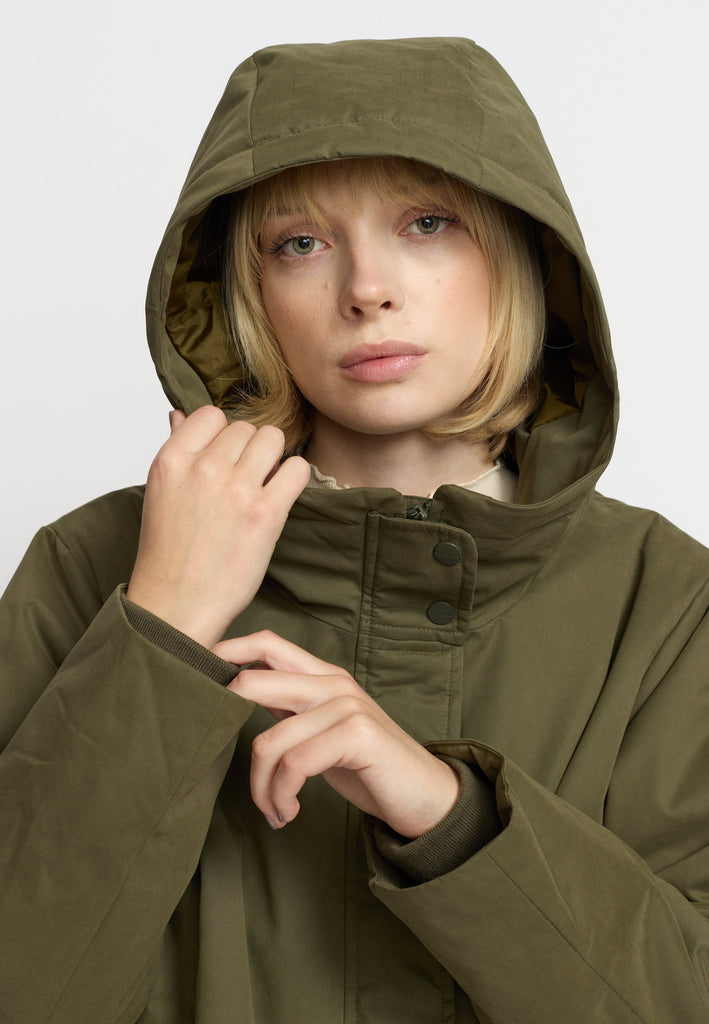 Selfhood Hooded Jacket Winter Outerwear Army