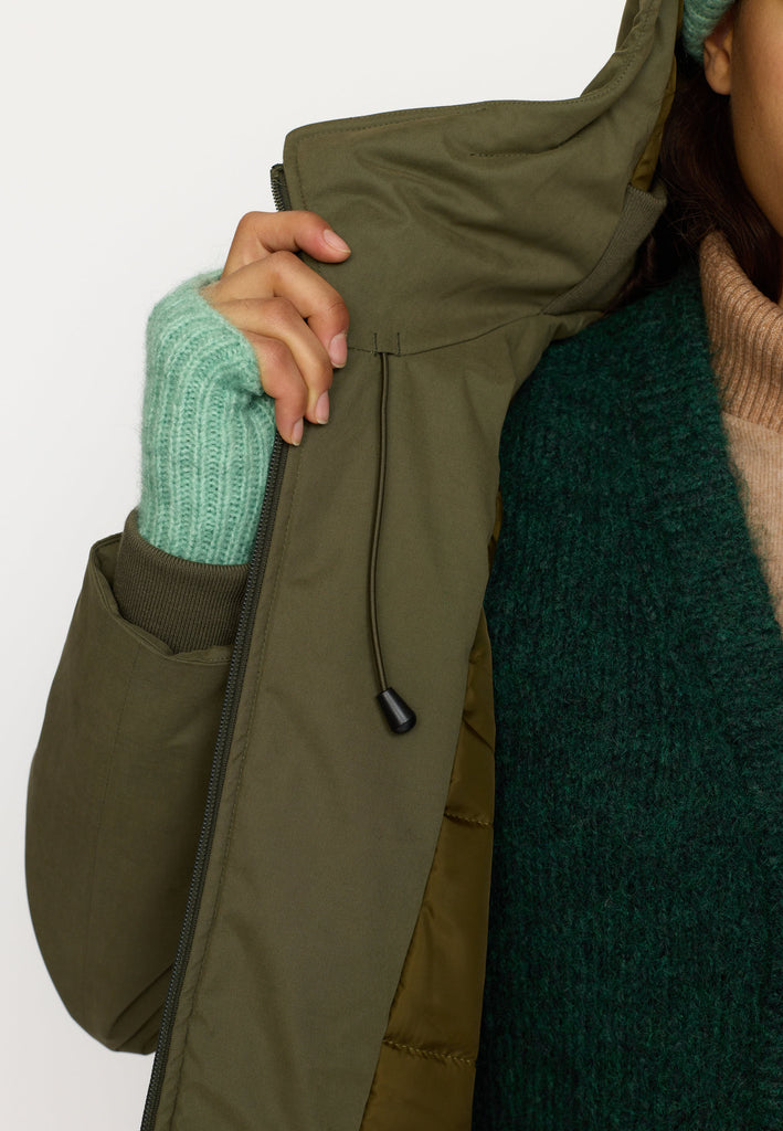 Selfhood Hooded Parka Winter Outerwear Army