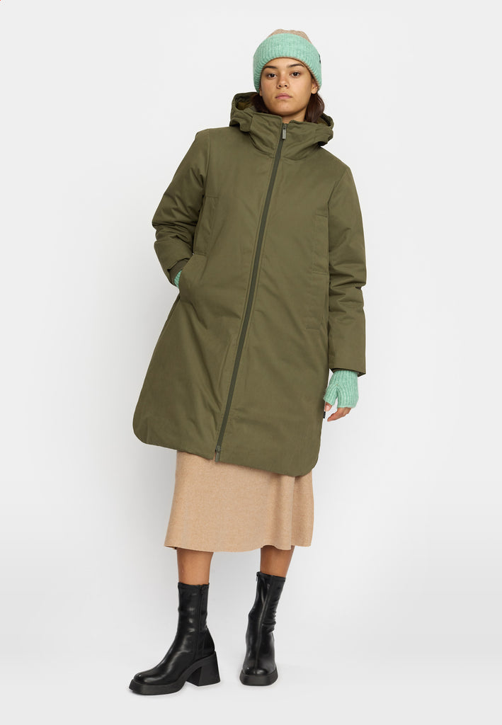 Selfhood Hooded Parka Winter Outerwear Army