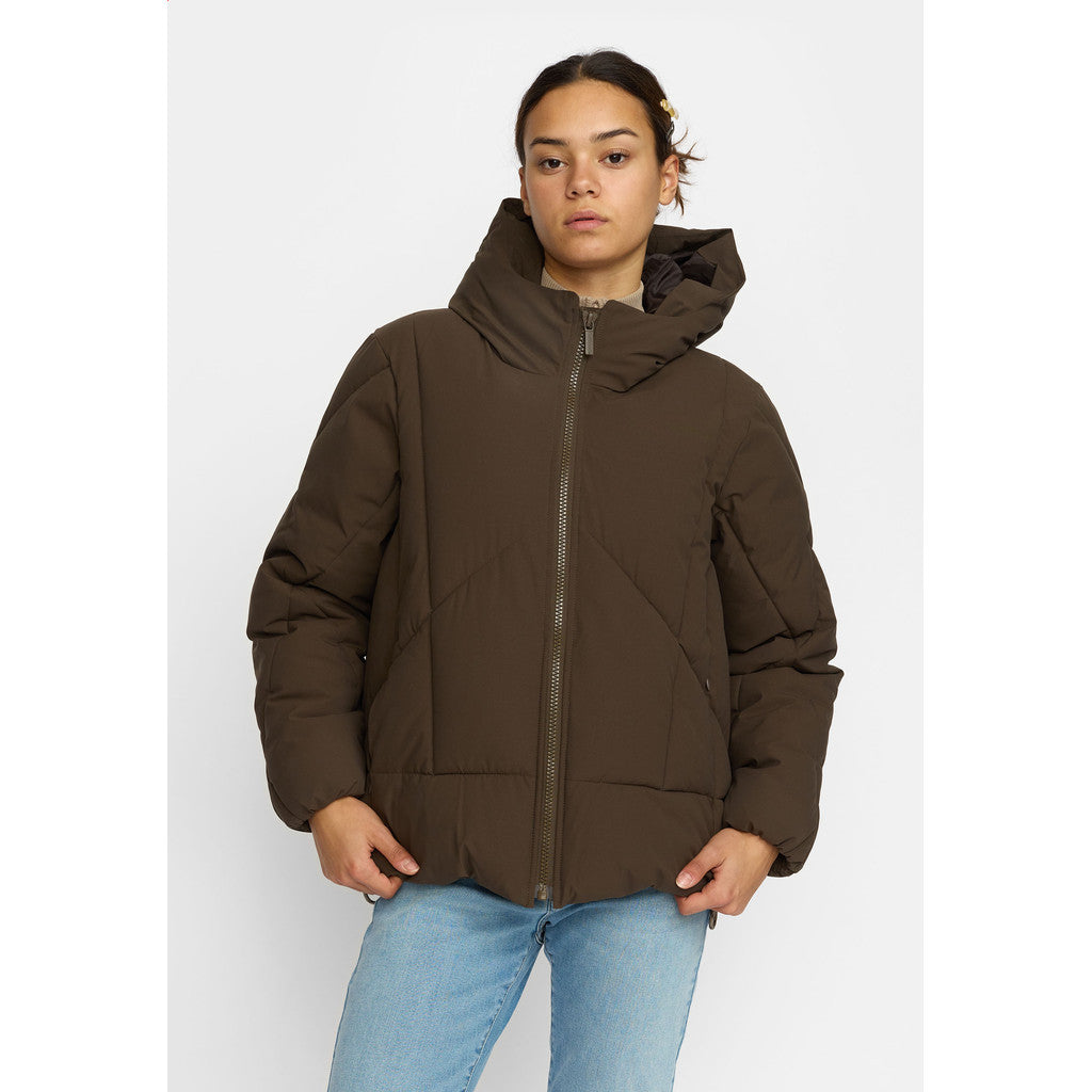 Selfhood Hooded Puffer Winter Outerwear Darkbrown