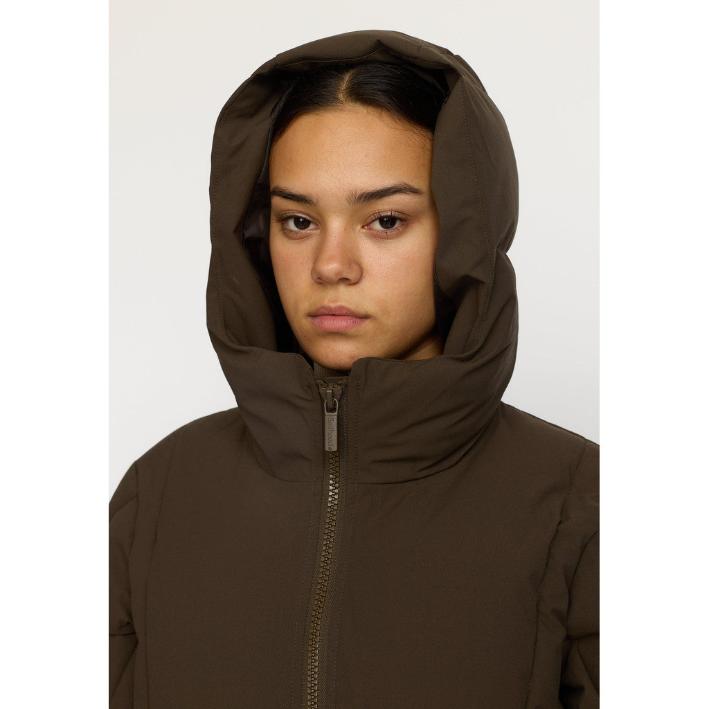 Selfhood Hooded Puffer Winter Outerwear Darkbrown