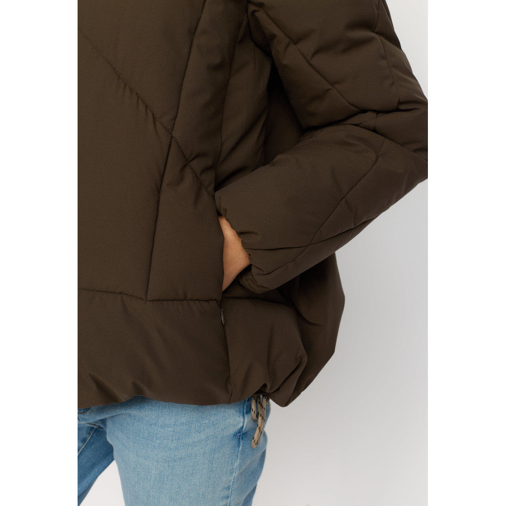 Selfhood Hooded Puffer Winter Outerwear Darkbrown