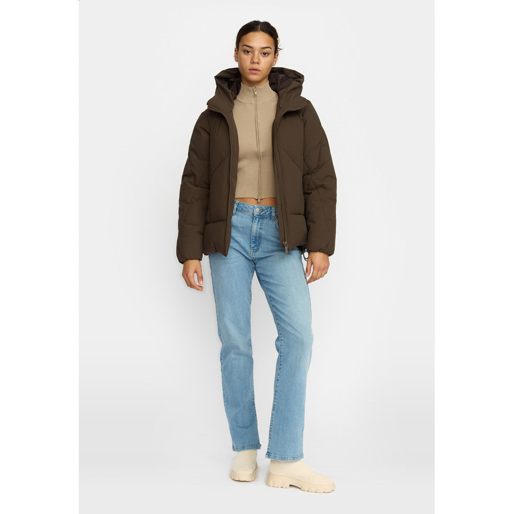 Selfhood Hooded Puffer Winter Outerwear Darkbrown
