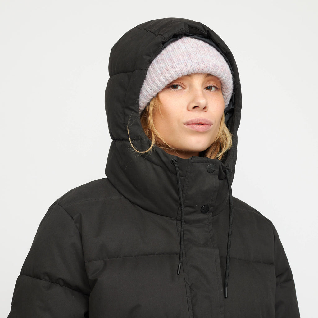 Selfhood Hooded Puffer Coat Winter Outerwear Black