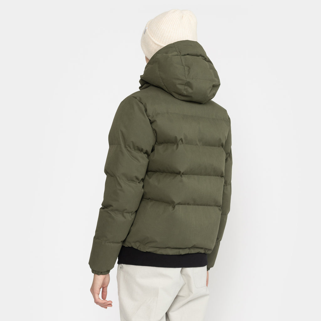 Selfhood Hooded Puffer Jacket Winter Outerwear Army