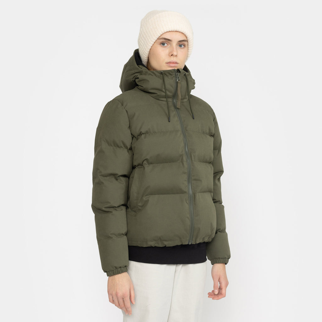 Selfhood Hooded Puffer Jacket Winter Outerwear Army