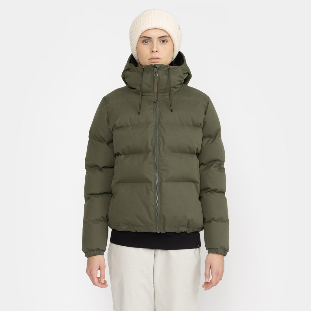 Selfhood Hooded Puffer Jacket Winter Outerwear Army