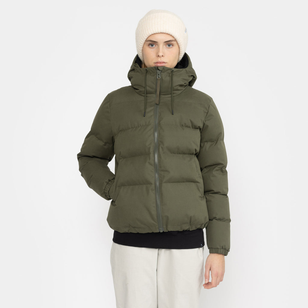 Selfhood Hooded Puffer Jacket Winter Outerwear Army