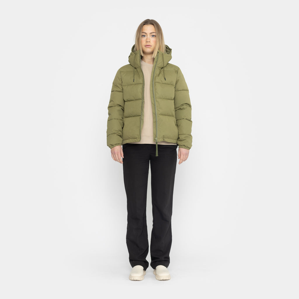 Selfhood Hooded Puffer Jacket Winter Outerwear Green