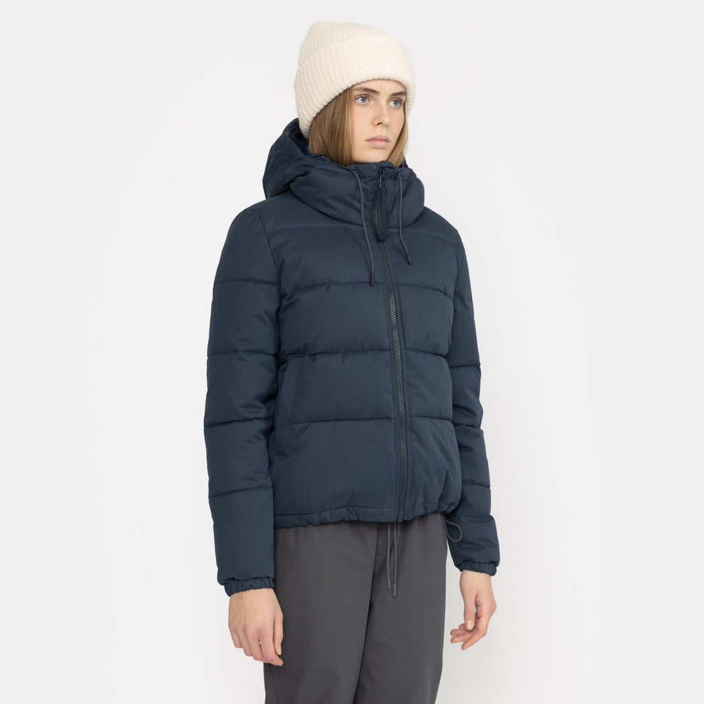 Selfhood Hooded Puffer Jacket Winter Outerwear Navy