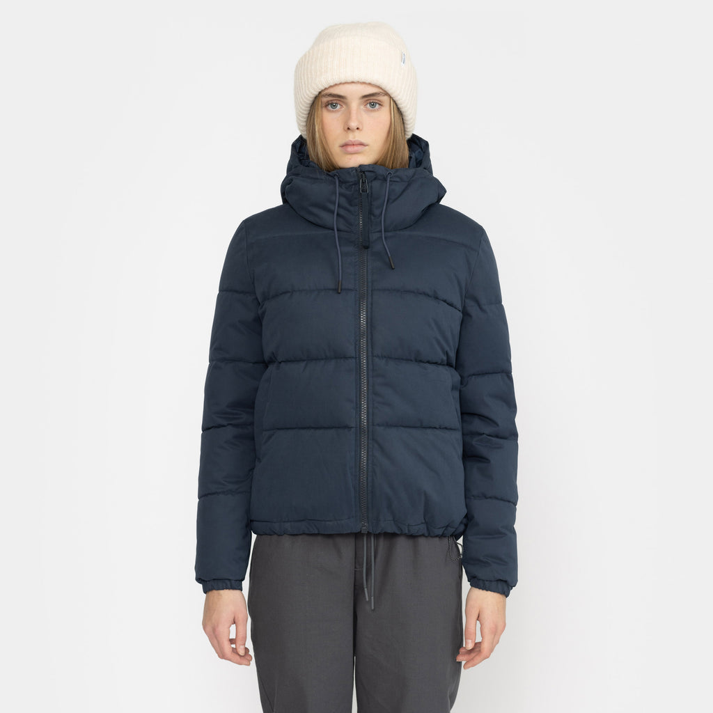 Selfhood Hooded Puffer Jacket Winter Outerwear Navy