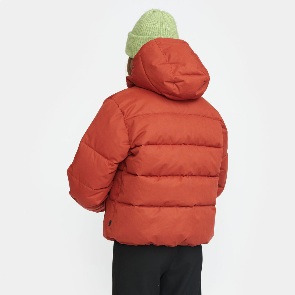 Selfhood Hooded Puffer Jacket Winter Outerwear Rust